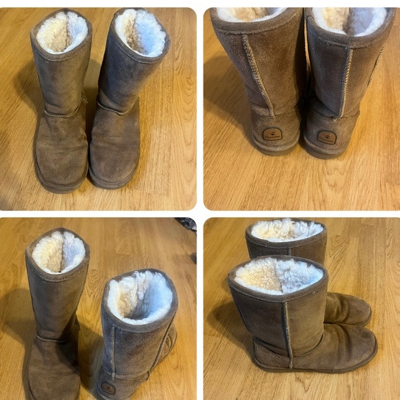 BEARPAW Women's Elle Short Boots 1962W Hickory Size 9 - Picture 1 of 9